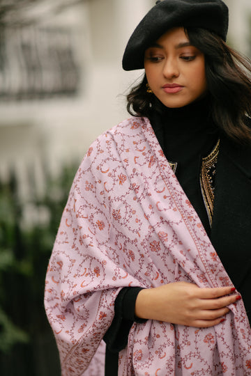 Hand embroidered Jaal stole an