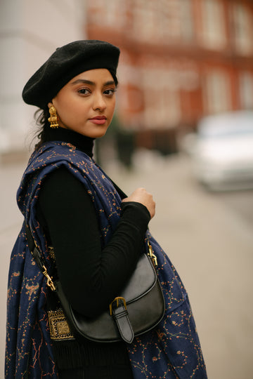 Hand Embroidered Jaal Shawl